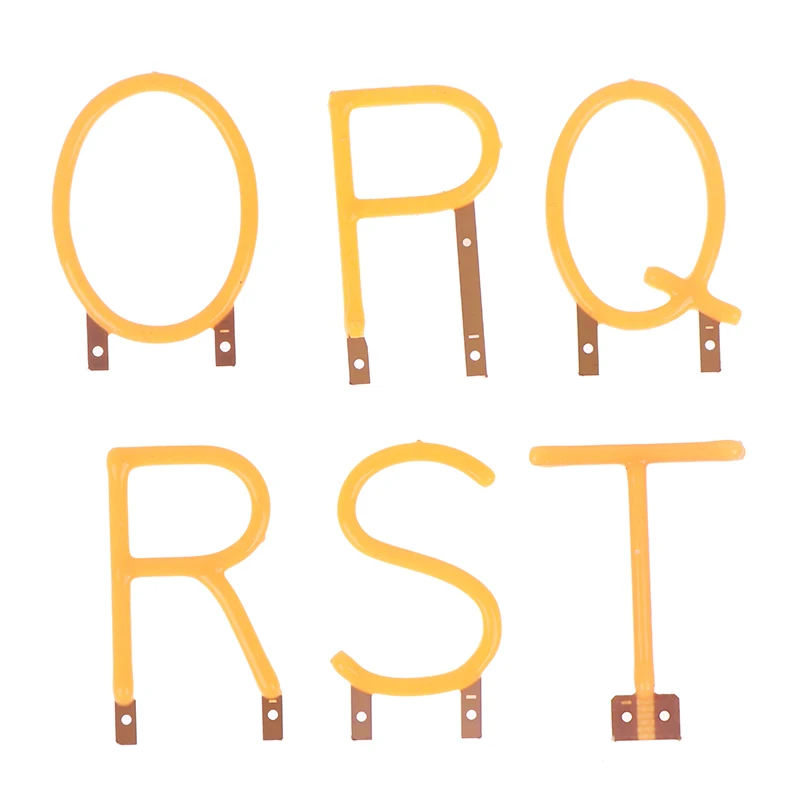 1PCS Yellow English Letter Filament COB LED Filament DC3V Candle Edison Yellow Diodes Party Decoration Light Accessories DIY