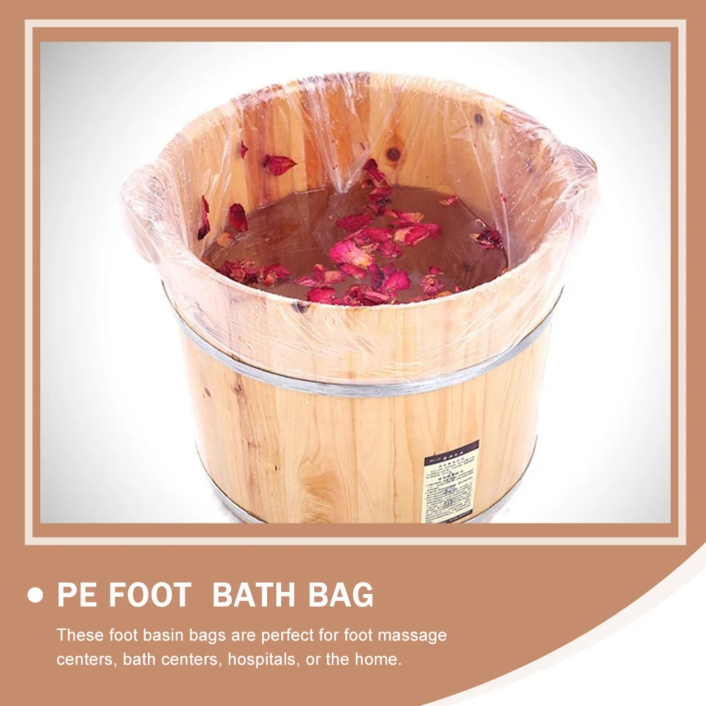 160 Uds. Bolsas desechables para lavabo de pies de PE, impermeables, resistentes a altas temperaturas, bolsas para baño de pies para salón de Spa, cuidado del hogar