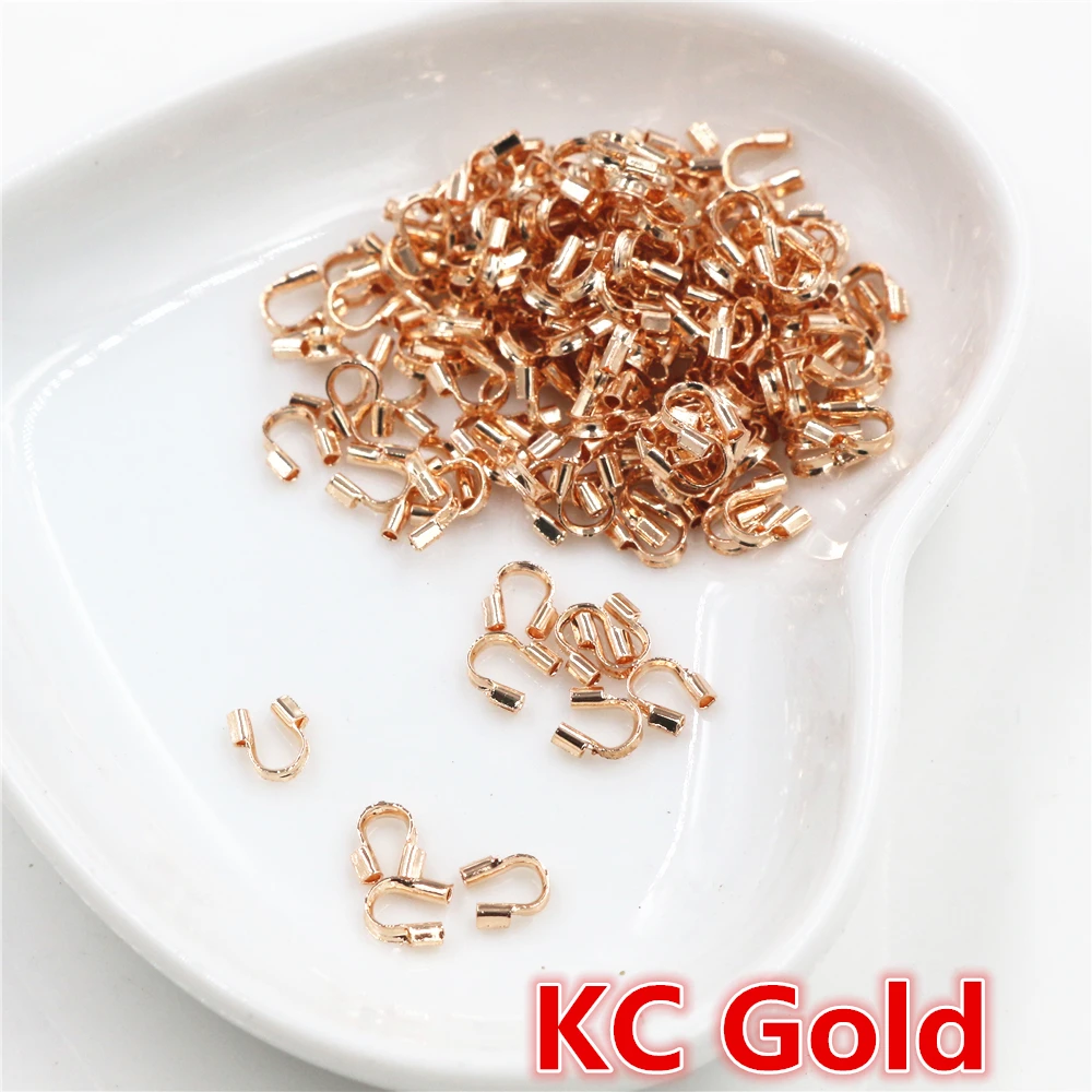 100pcs 4.5x4mm Wire Protectors Wire Guard Guardian Protectors loops U Shape Accessories Clasps Connector For Jewelry Making