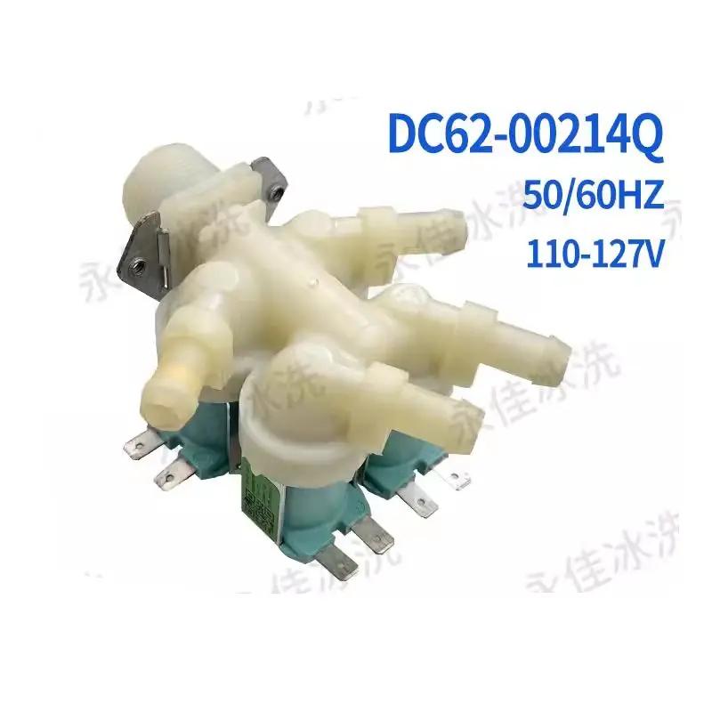 Electric Water Inlet Solenoid Valve For Samsung DC62-00214Q DC62-00214N DC62-00214M 50/60HZ Washing Machine Parts