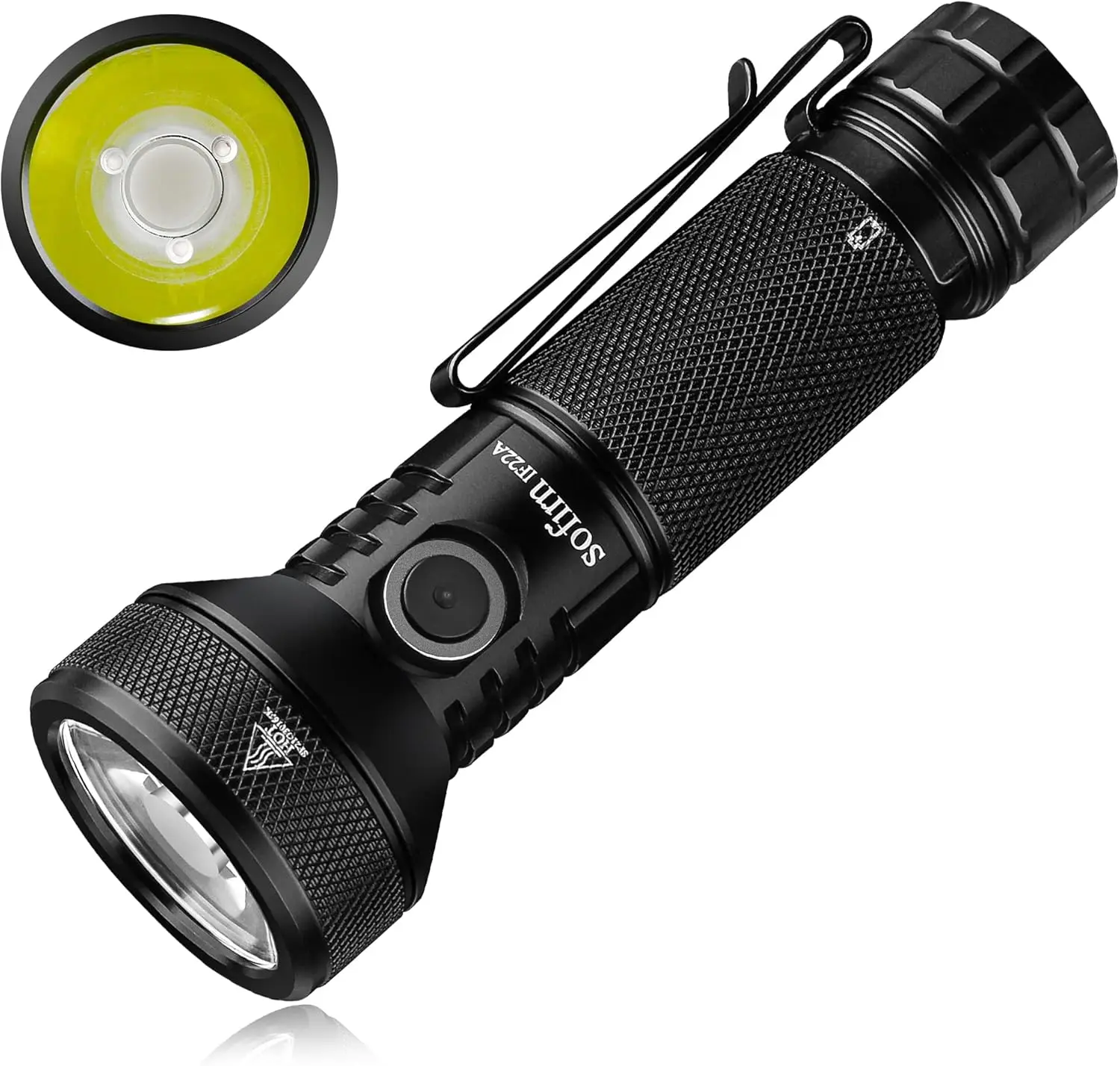 

2100 Lumen Rechargeable Thrower Flashlight, 690m Long Range, USB C, IPX8 Waterproof for Hiking Camping Emergencies
