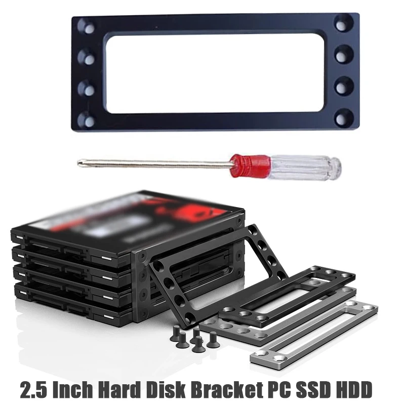 2.5 inch PC SSD HDD Cages Bracket Solid State Drive Frame Multi Layer Stacking External Docking SATA Hard Disk Rack Metal Mount