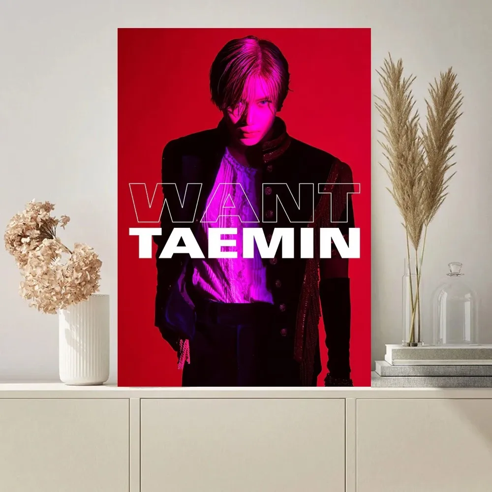 kpop Shinee Taemin Poster Paintings on The Wall Picture for Living Room Interior Painting Room Decoration