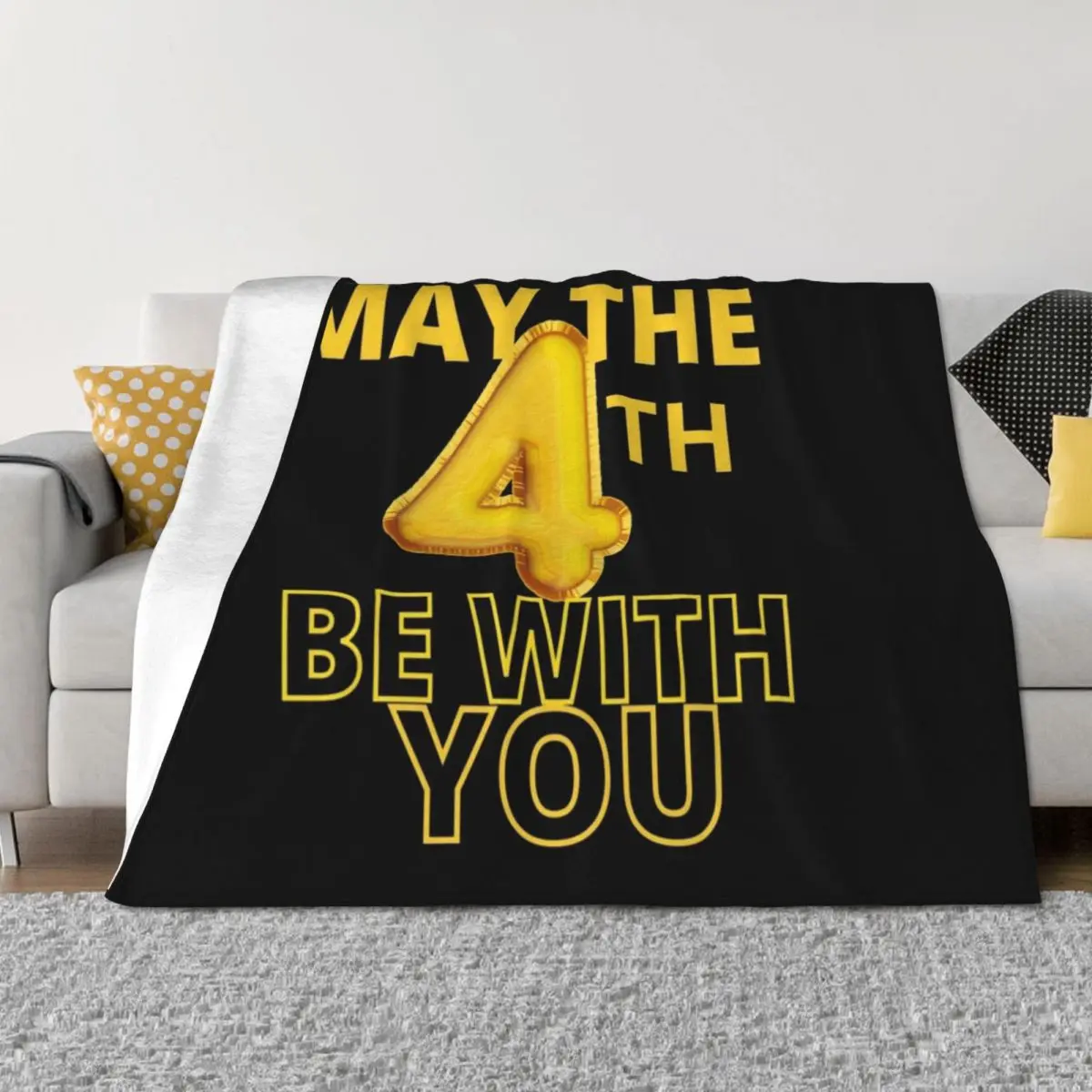 

May The 4th Be With You Throw Blanket cosplay anime Multi-Purpose Decorative Sofas Retros Blankets