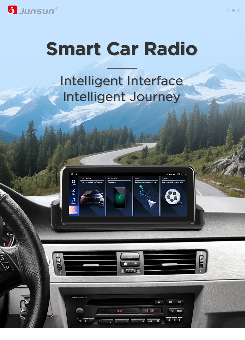 Junsun CarPlay Für Apple Auto Radio Multimedia Für BMW E90 E91 E92 E93 2005-2012 Bluetooth Drahtlose Android auto 4G GPS Stereo – Detail 7