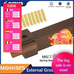 MGHH325R taglierina per scanalatura frontale in acciaio per molle 24/36 48/60 75/100 100/200 160/300 e inserto MGMN300 portautensili da taglio per tornio CNC