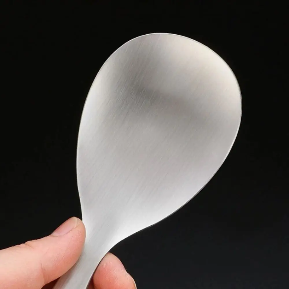 Deepen Stainless Steel Rice Spoon Dinnerware Large Size Rustproof Rice Paddle Thicken Smooth Handle Serving Spoon Household