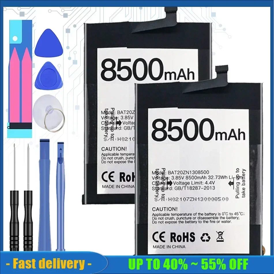 

8500mAh BAT20ZN1308500 Replacement Mobile Phone Battery For Doogee S86/S86 Pro S86Pro High Quality Smartphon Batteries