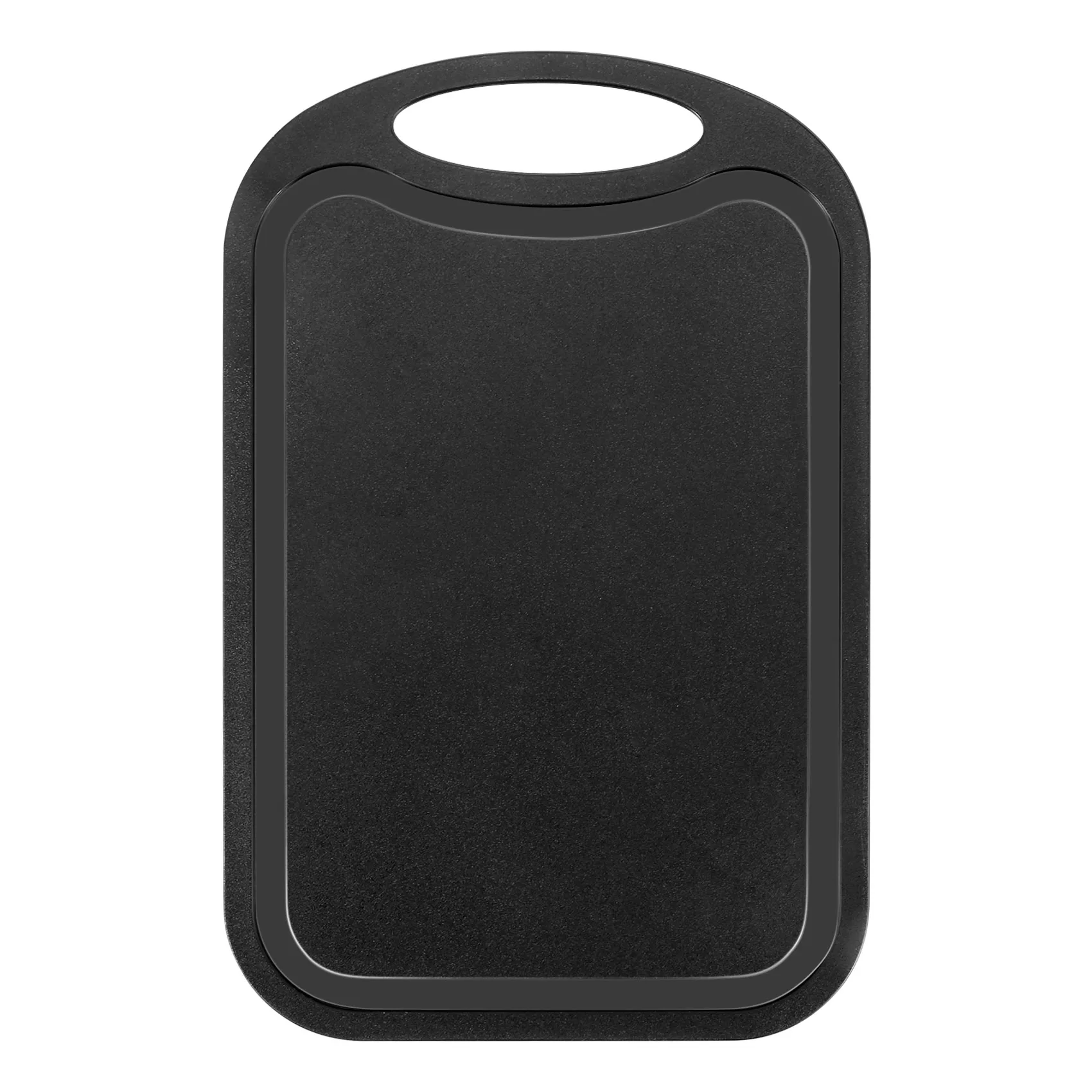 Plastic Chopping Block Meat Vegetable Cutting Board Non-Slip Anti Overflow With Hang Hole Chopping Board Black