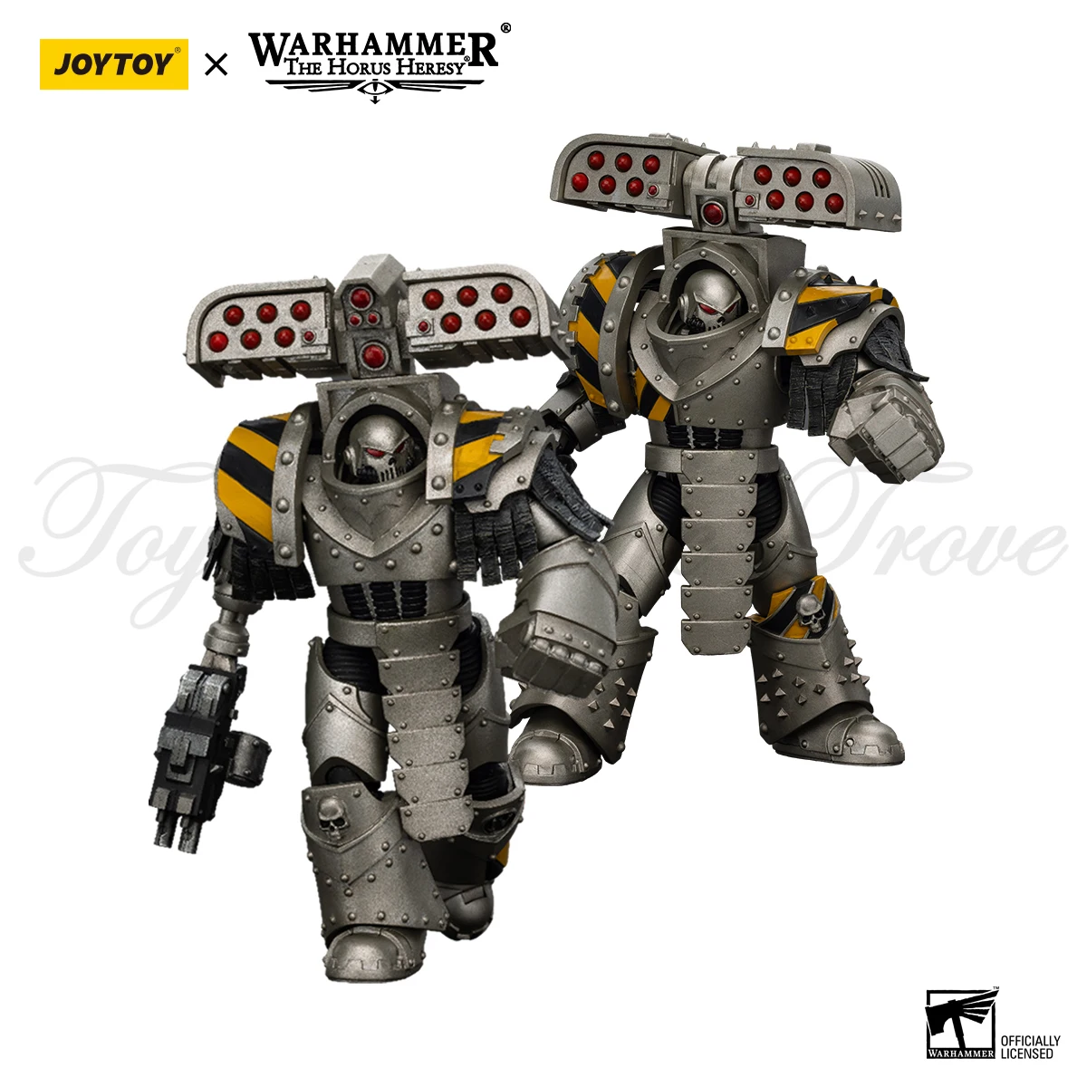 [Em estoque] JOYTOY Warhammer 30K 1/18 Figuras de ação lron Warriors Tyrant Siege Terminator 2 peças modelo de brinquedo