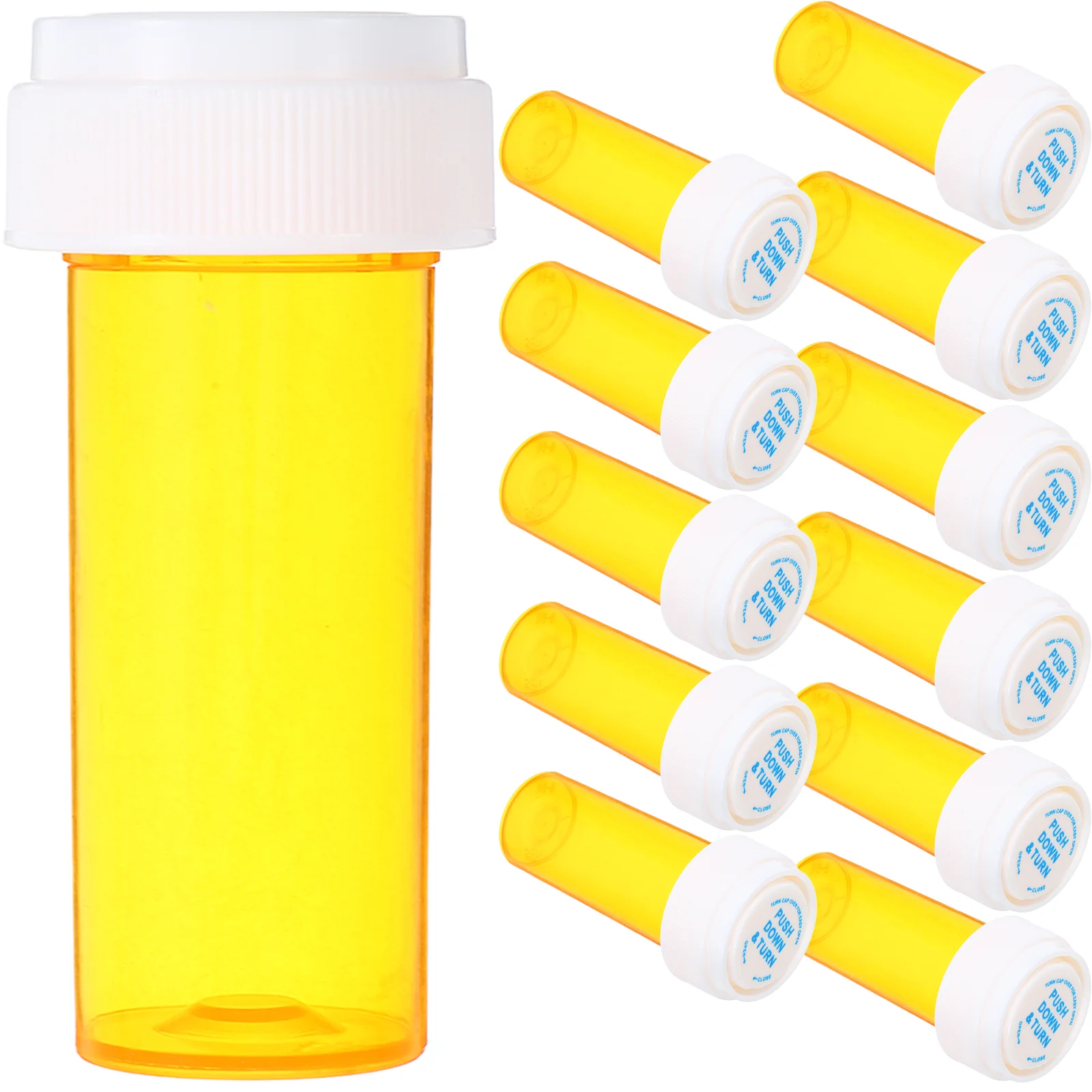 

12 Pcs Bottles Transparent Travel Pill Box Portable Medicine Organizer American Canning Supplies