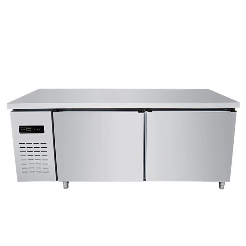Double Temperature Workbench, Refrigerated And Frozen -18 ° C Double Temperature Flat Cooling Console Stainless Steel
