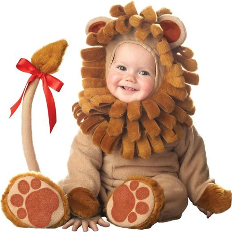 

Halloween Animal Lion Costume for Baby Boy Girl Romper Cosplay Clothes Anime Suit Cute Onesie Kigurumis Festival Funny Chiristma