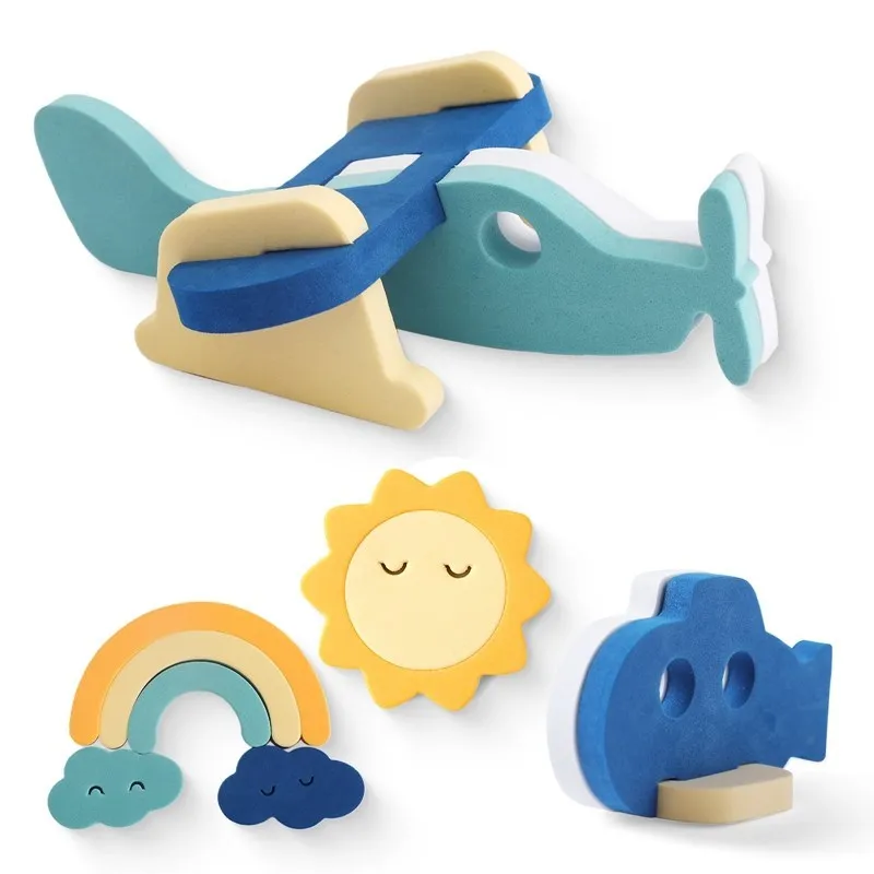 

Baby Bath Toys Non-Toxic Foam Airplane Submarine Shape Floating Swimming Pool Toys Children Montessori Toys Kids Gift