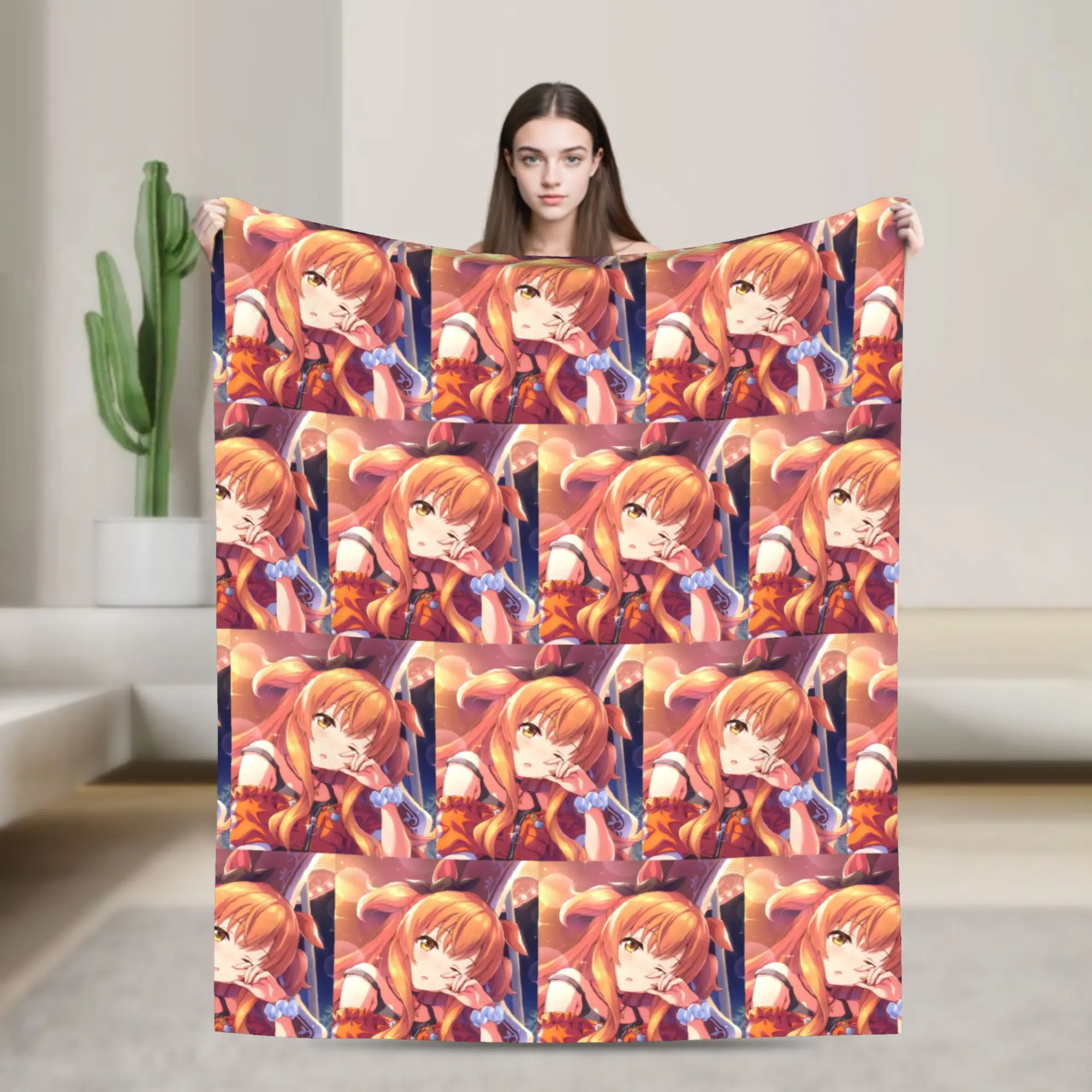 Umamusume Pretty Derby Mayano Top Gun Blanket Flannel Summer  Breathable Soft Throw Blankets for Bedding Travel Plush Thin Quilt