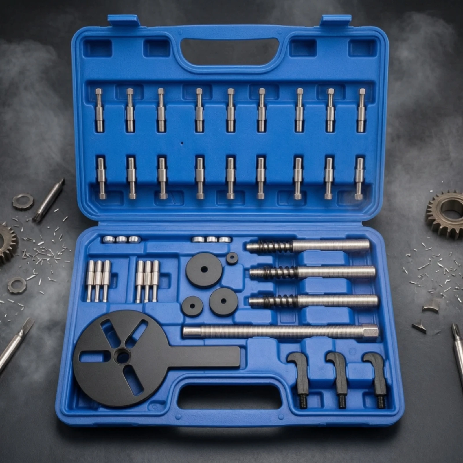 42 Pieces Bearing Removal Tool Kit Heat Treated Bearing Puller Kit with Carrying Case Hub Extractor Puller Anti-Slip