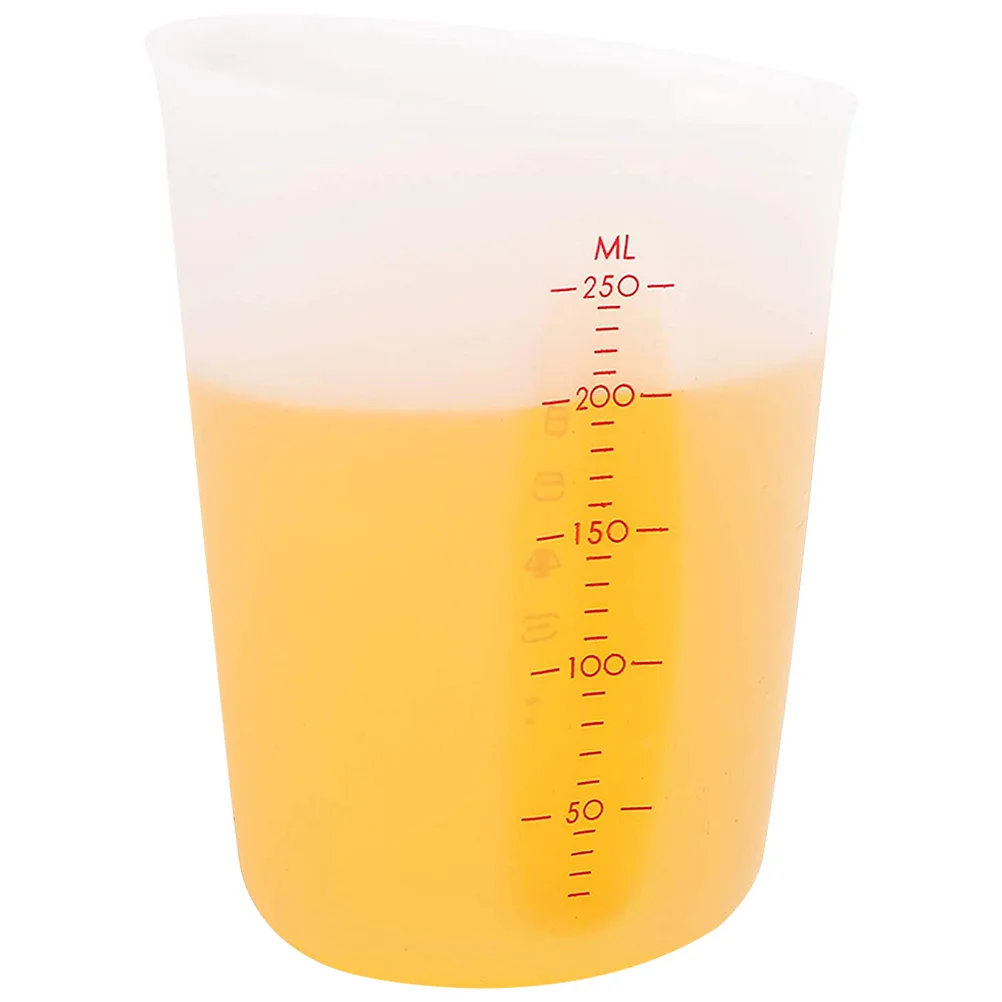 

Silicone Measuring Cup Transparent Thickened Kitchen Liquid Measuring Cup for Cooking Baking Milk Honey Measurement