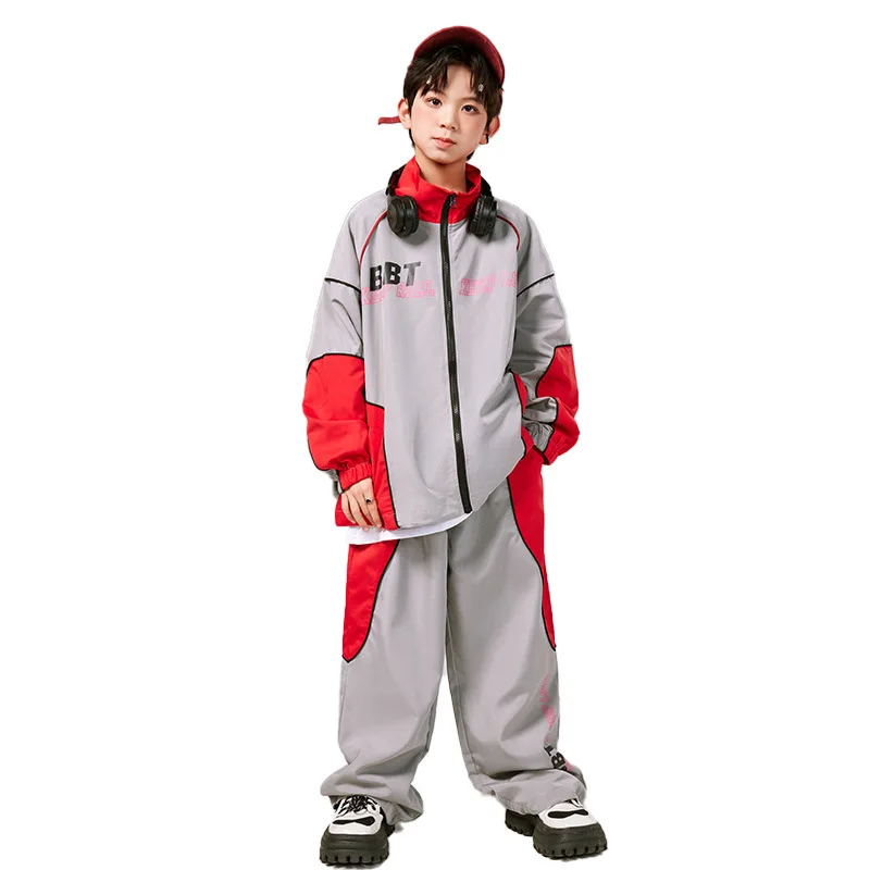 Tenue de danse Hip Hop pour enfants, ensemble de vêtements de spectacle Jazz de Style de rue pour garçons et filles, tendance d'automne