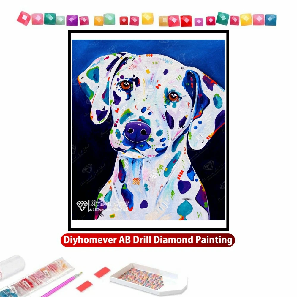 

Dalmatians Dog 5D DIY AB Diamond Painting Embroidery Animal Art Cross Stitch Mosaic Pictures Handmade Home Decor Gift