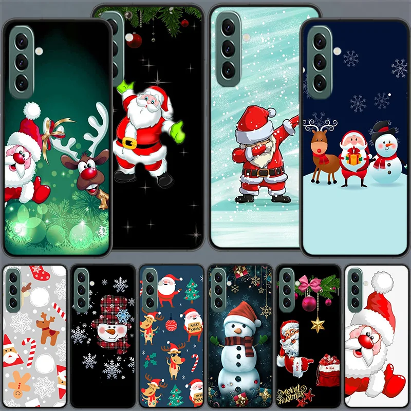 Santa Claus And Elk in Winter Phone Case For Samsung Galaxy M52 M51 M32 M31 M30S M21 M12 M11 A70 A50 A40 A30 A20 A10 A9 A8 A7 A6