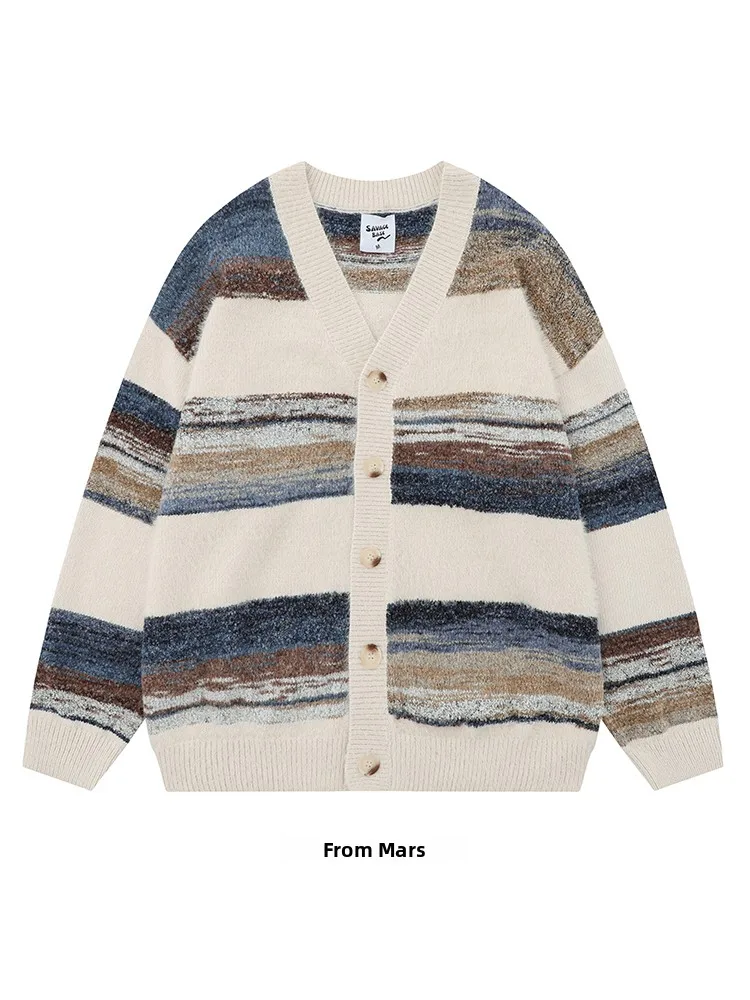 

Loose Exterior Wall Scenic Sweater from Long Sve Men's Ethnic Clothing Comfortable Fit Faionable Autumn Wear
