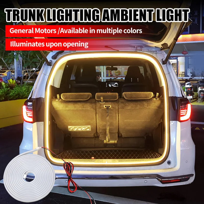 2M/4M Kofferraum Dynamische Fließende Lichtleiste Automatische Ein/Aus-Scanningslampe Flexible Wasserdichte Lichtleiste Versteckte Installation