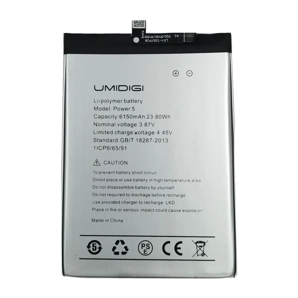 2024 Years 6150mAh 100% Original Power5 Battery For UMI Umidigi Power 5 Bison X10 / Bison X10 Pro Phone Replacement Batteria