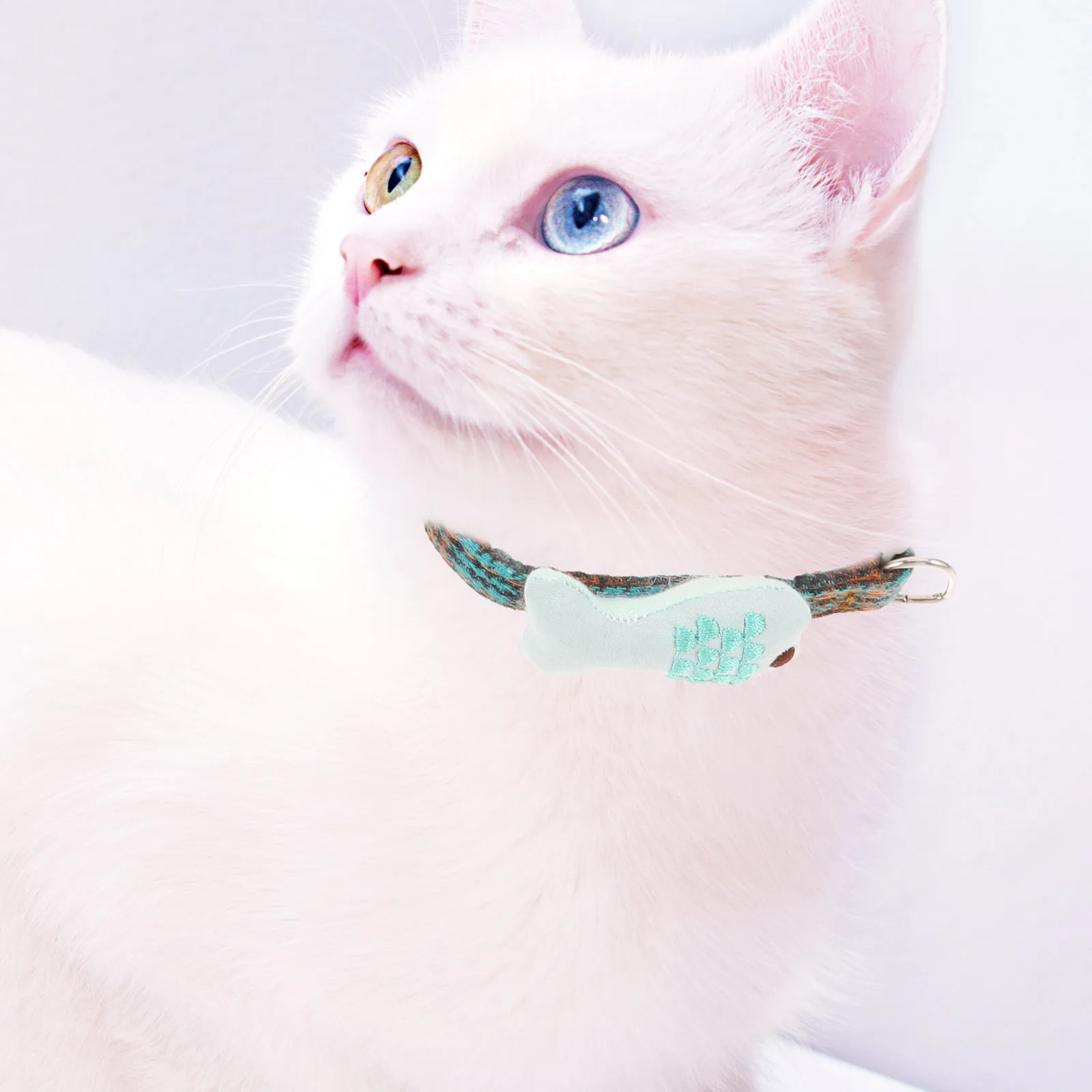 

4Pcs Pet Cat Collar Set Small Fish Lattice Design Adjustable Soft Necklace for Cats Dogs Puppies Comfortable Accessories