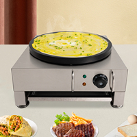 40cm Electric Crepe Maker Non-stick Pancake Machine 50-300℃ Stainless Steel Tortilla Maker Kitchen Cooking Tool