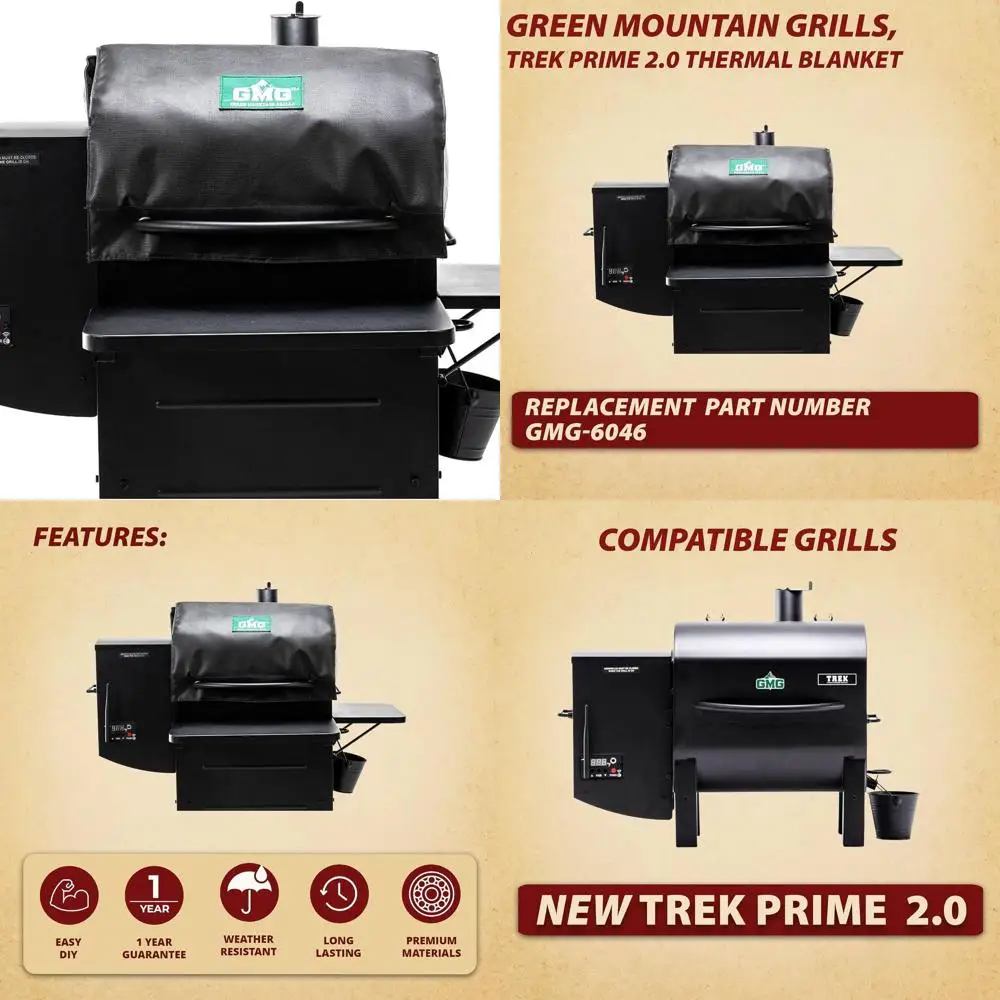 

Pellet Grill Smoker Cover Thermal Blanket Trek Prime 2.0 OEM