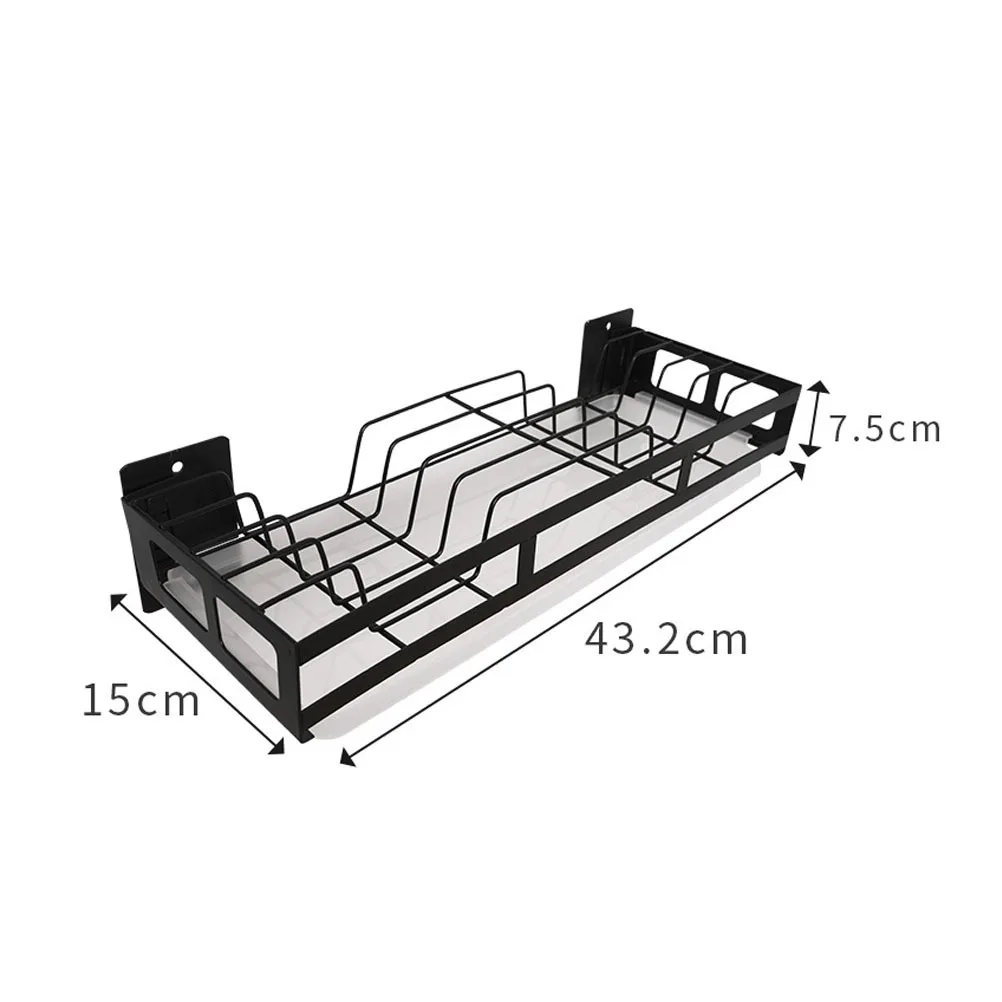 1Pcs Kitchen Storage Rack Wall Mounted Stainless Steel Multifunctional Organizer Space Saving Kitchen Storage Holder