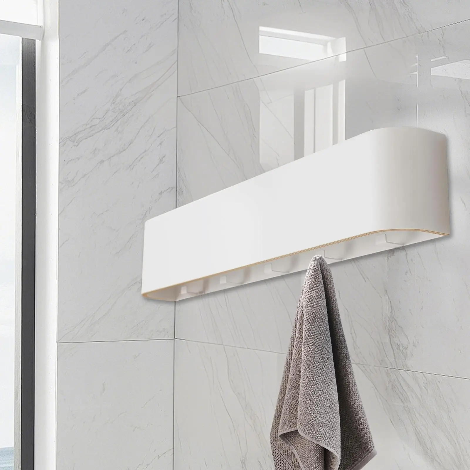 

Вешалка для одежды Настенное крепление Настенная вешалка для одежды с крючками Органайзер без сверления Деревянная вешалка для одежды для домашней сумки Ключи