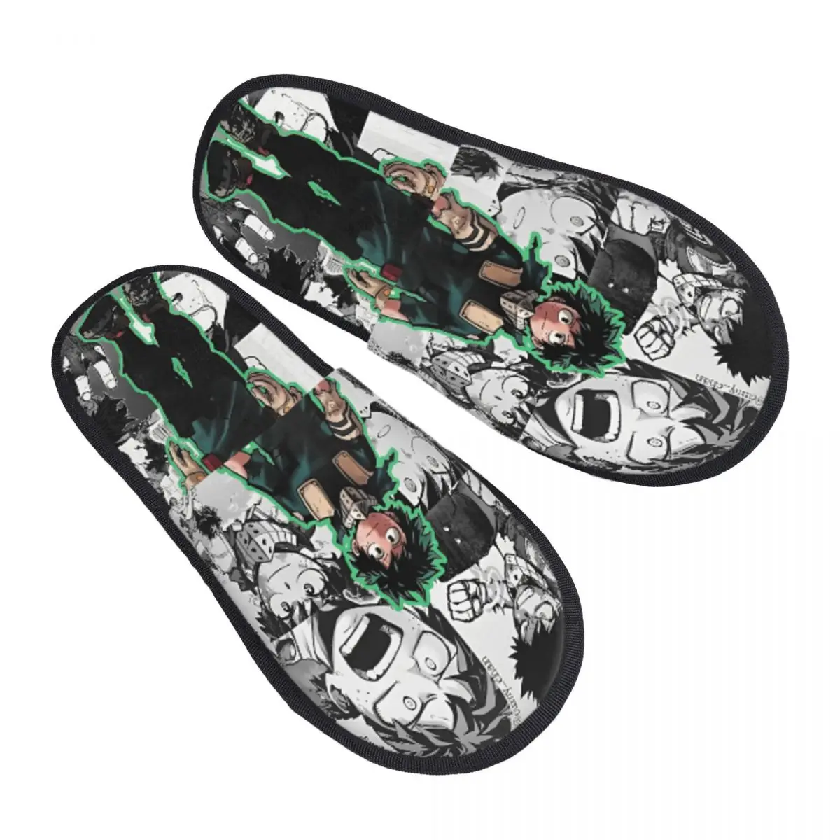 My Heros Academias Winter Cotton House Slippers Living Room Soft Household Fur Slides Slippers Anti Slip