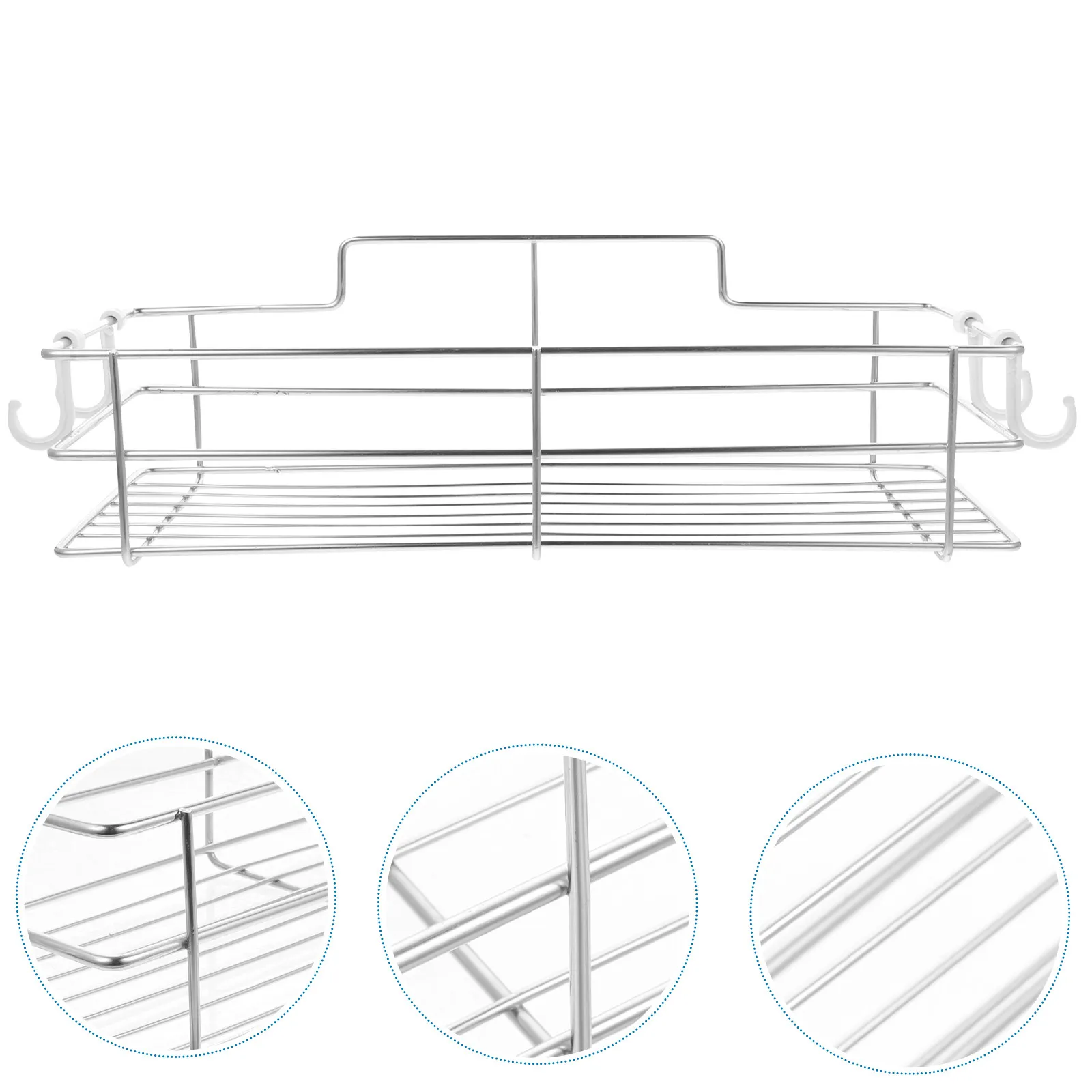 Premium Stainless Steel Bathroom Wall Storage Rack for Toothbrushes Cups Toothpaste Sundries No Punch Mounting Organizing Wall