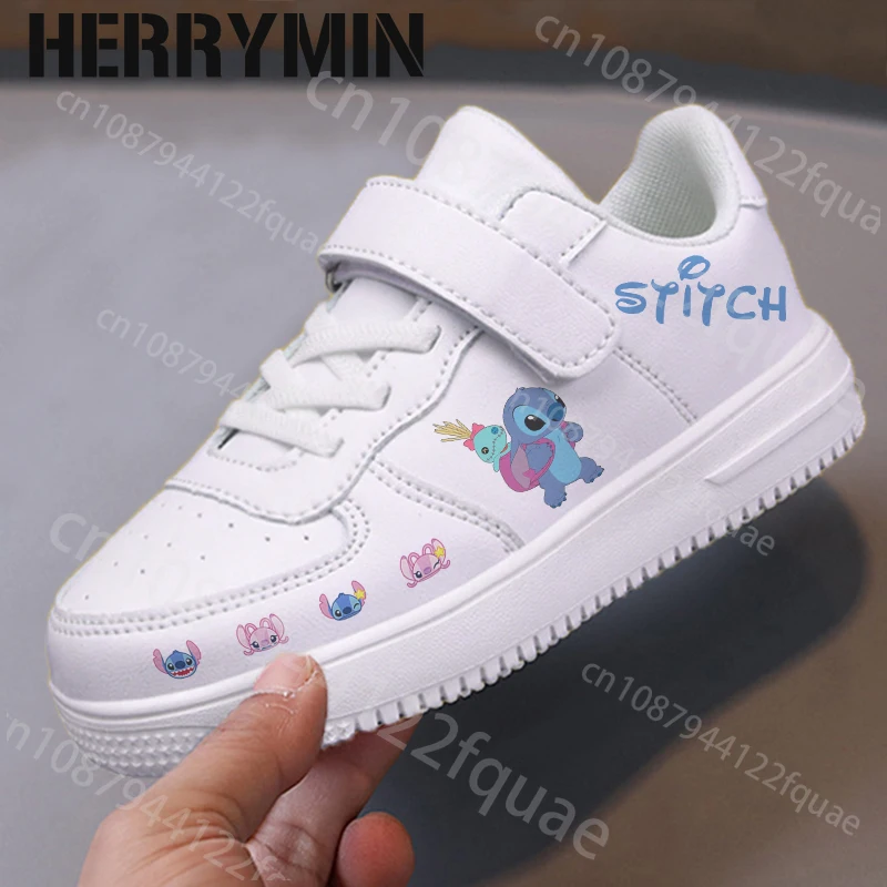 Stitch Shoes Children Sneakers Cartoon Girl Student Soft Casual Shoes Fashion kids Sports Student Running Shoes Christmas Gift