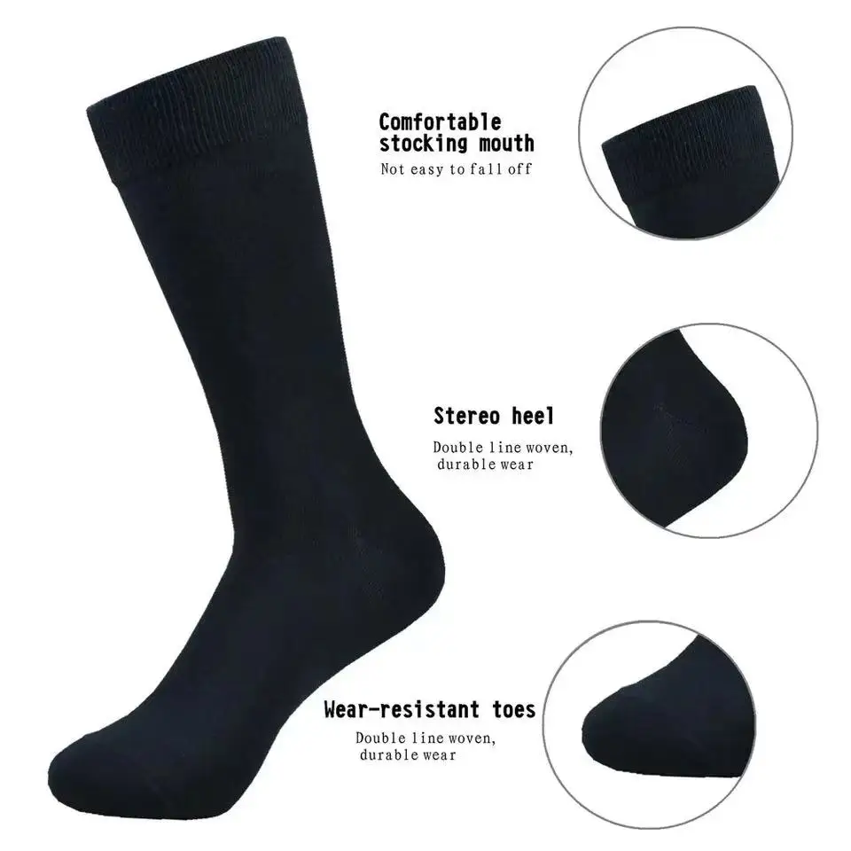 6 Pairs Middle Tube Socks For Men Solid Colour In White and Black Streetwear Harajuku Fashion Breathable and Casual Socks