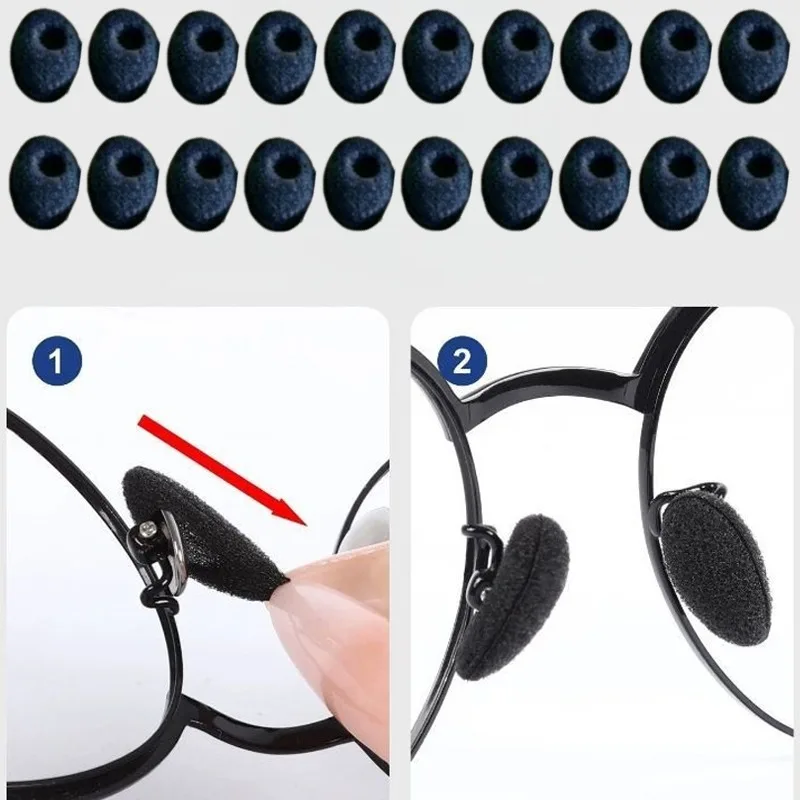 1/10pairs Anti Slip Glasses Nose Pads Soft Sponge Eyewear Cushions Pressure Relief Nose Pads for Sunglasses Glasses Nose Pads