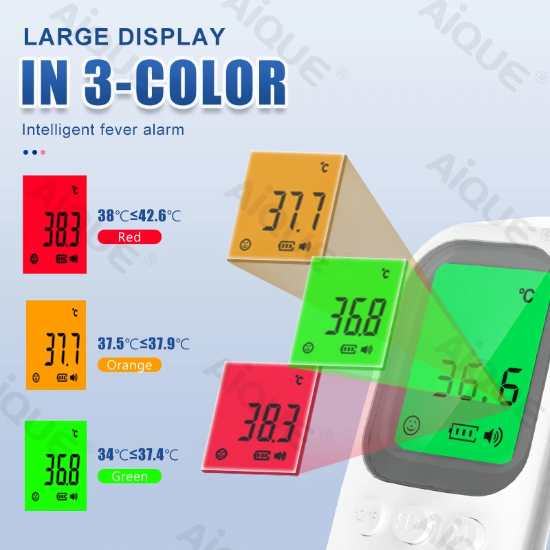 AiQUE Infrared Thermometer Forehead ℃/℉ Digital LCD Body Fa's't Measure Kids Adult Fever IR Children Non-Contact Termometro