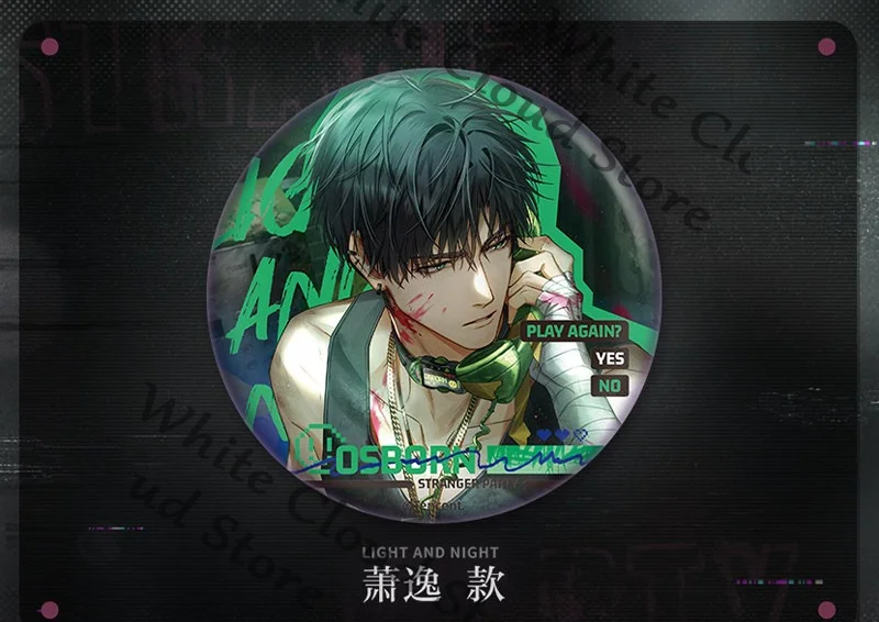 Badge Officiel Anime Light and Night Cosplay Cartoon Osborn Evan Sariel Charlie Jesse – Série Bliss Carnival – Cadeau