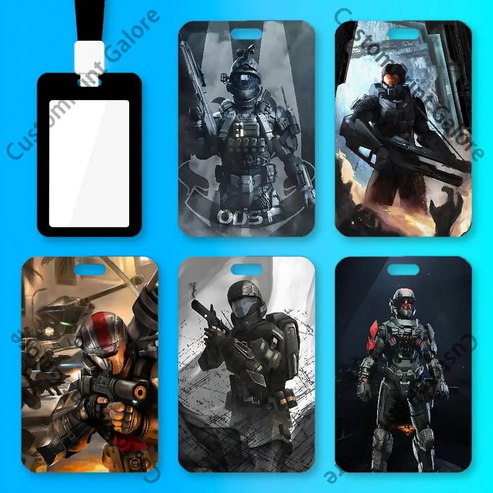The D-Dimike O-ODST Transparent PVC  ID Card Sleeve Badge Dustproof Case For Staff School Student Work Card
