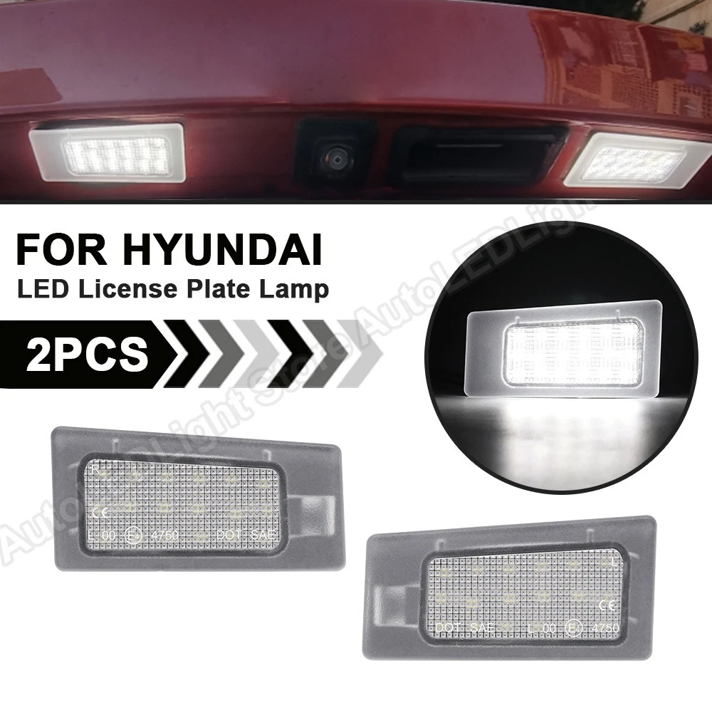 For hyundai i30 license plate light MD 2010-2016 Accent 2018-2021 2PCS  License Number Plate Lights i30 Wagon CW/Estate/Tourer