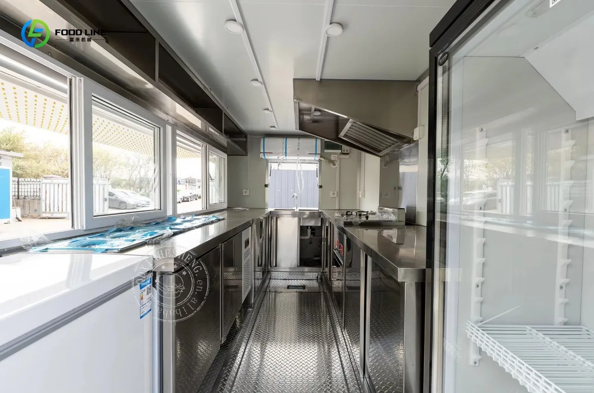 New Mobile Coffee Trailer Food Carts and Food Trailers Fully Equipped Pizza Ice Cream Van Hot Dog Food Truck Barbecue Trailer