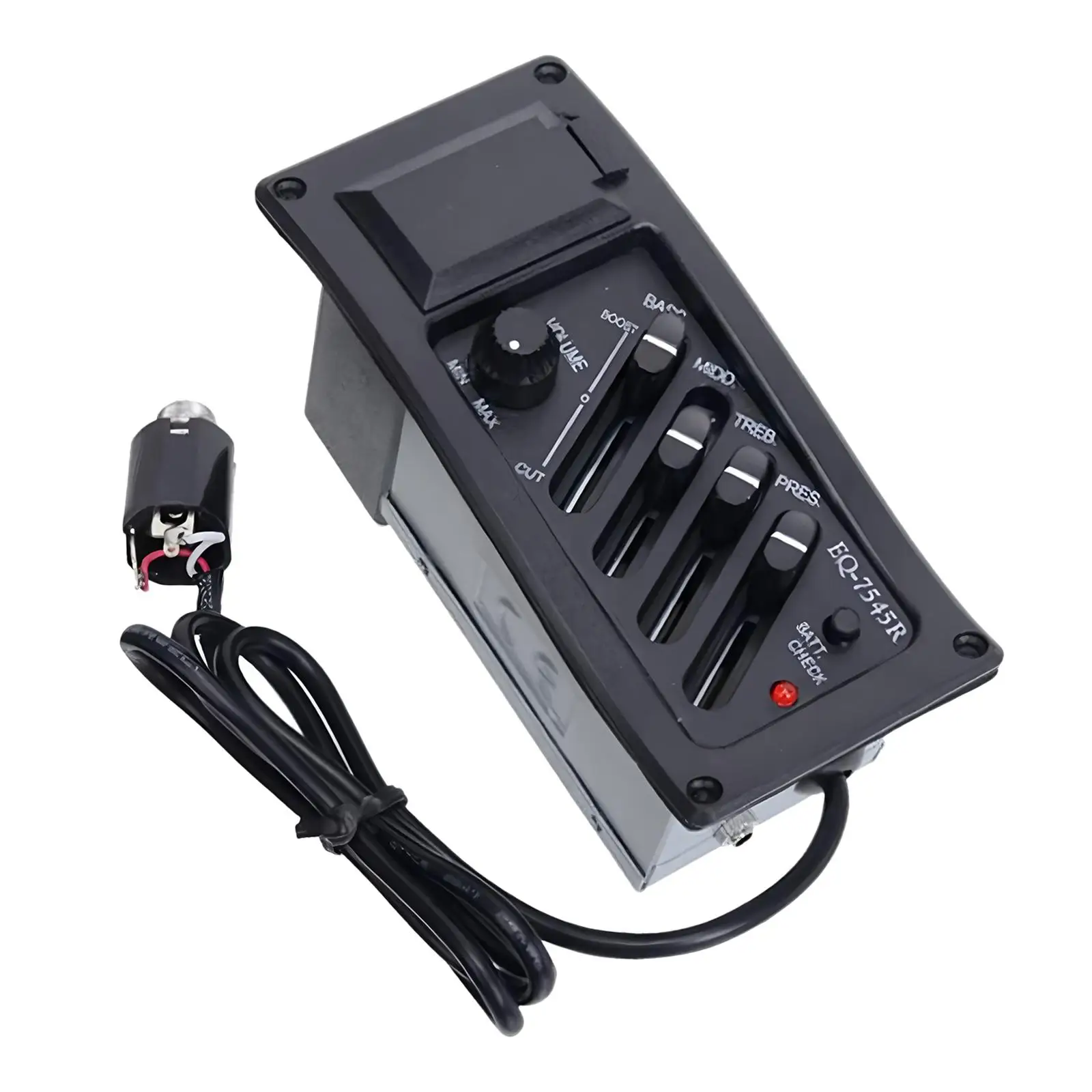 متعددة الاستخدامات 4 الفرقة EQ Preamp الغيتار لاقط المتقدمة بيزو مكبر للصوت LCD موالف للمنزل ممارسة عروض الشوارع والمرحلة