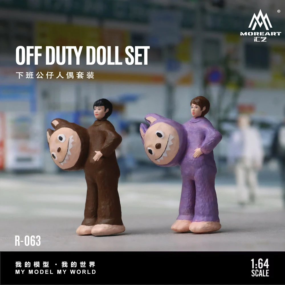 More Art 1:64 Off Duty Doll Set , Resin Decoration Figure Model for Gift&Display&Collection