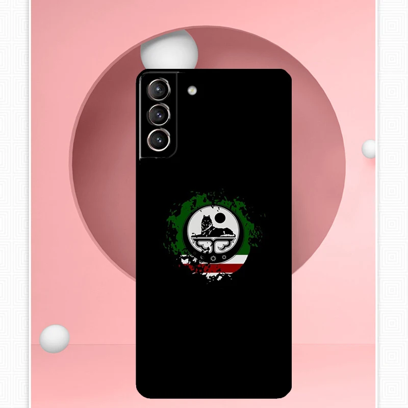 Chechnya Flag Chechen Wolf Case For Samsung Galaxy S24 S23 S22 Ultra Note 10 Plus Note 20 S9 S10 S20 S21 FE Back Cover