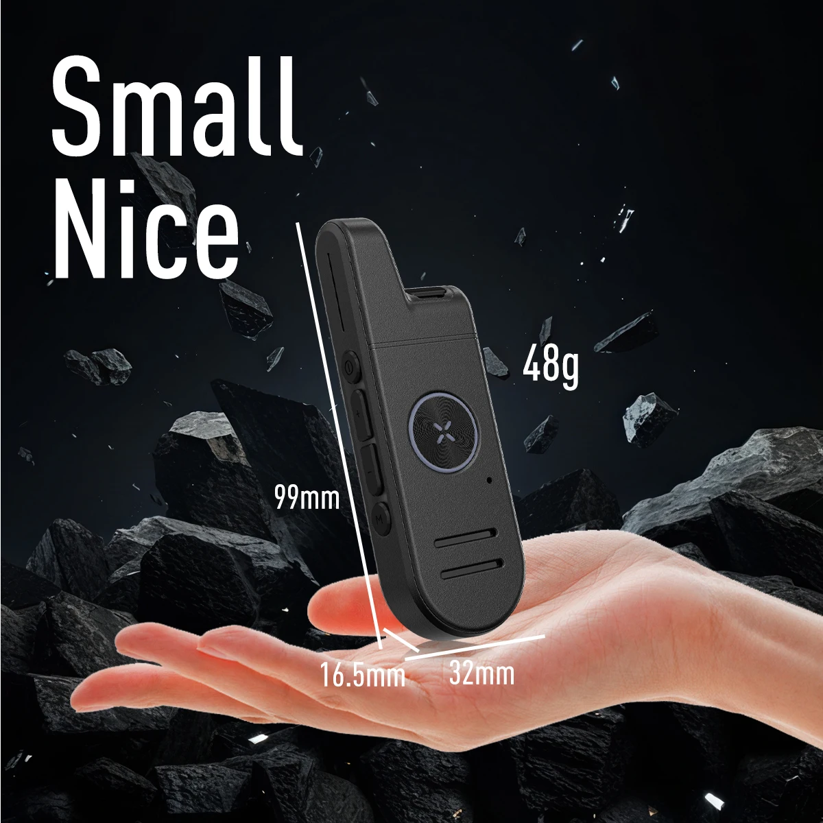 Radtel RT13 Super Mini Walkie Talkie PALM Radio Bing PTT Button UHF 400-470Mhz for Restaurants, hair salons, shopping malls