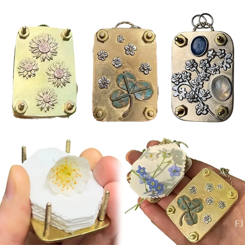 [YU]Micro Flower Press Kit Plants Art Crafts Metal Flower Pressing DIY Pressed Flower Plant Preservation Kit