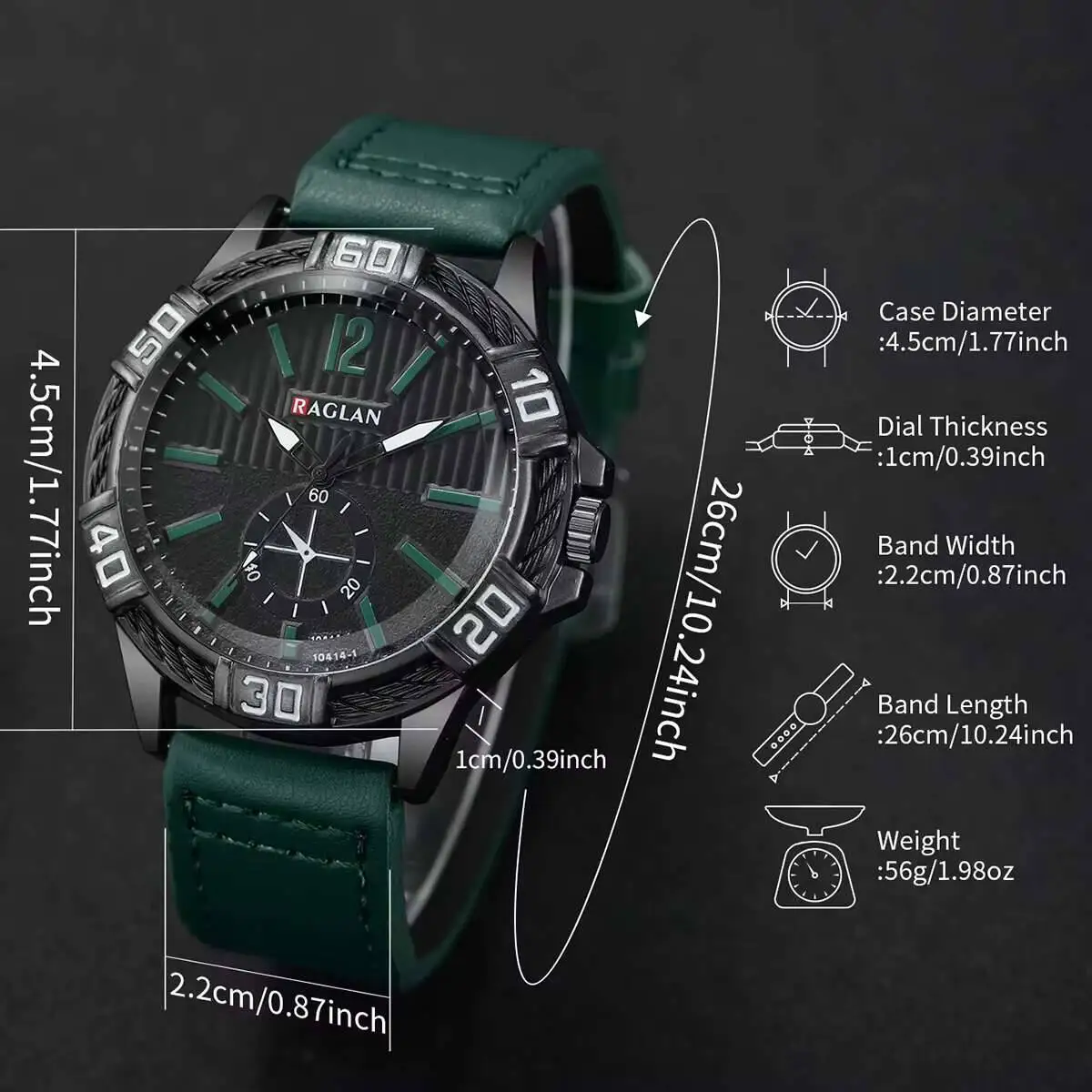 패션 남성 비즈니스 시계 캐주얼 대형 다이얼 남성용 쿼츠 시계 가죽 스트랩 손목 시계 Reloj Hombre(상자 없음)