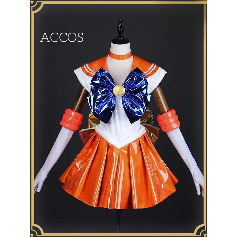 

AGCOS Sailor Moon Aino Minako 30th Anniversary Cosplay Costume Aino Minako Combats Dress Anime Roleplay Sexy Uniforms