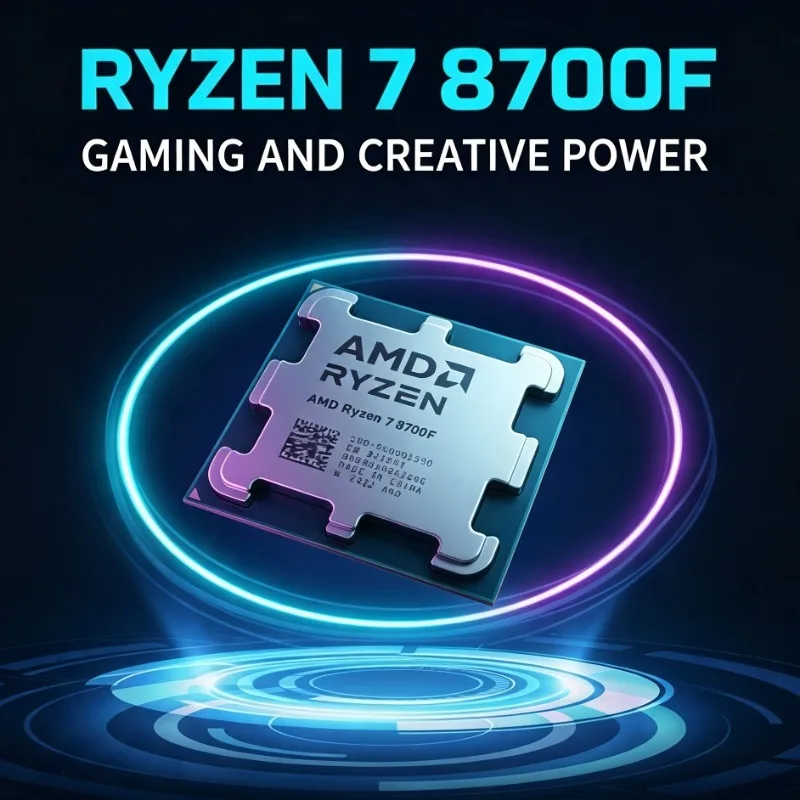 4NM Ryzen 7 8700F Desktop Processor 65W 8-Core 16-Thread Socket AM5 DDR5 CPU Without Cooler